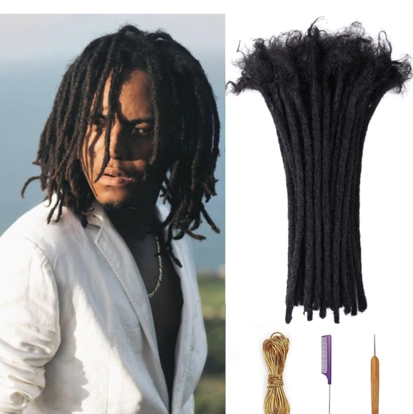 pladio Other - Dreadlock Human hair extensions set 6"-12" unisex New